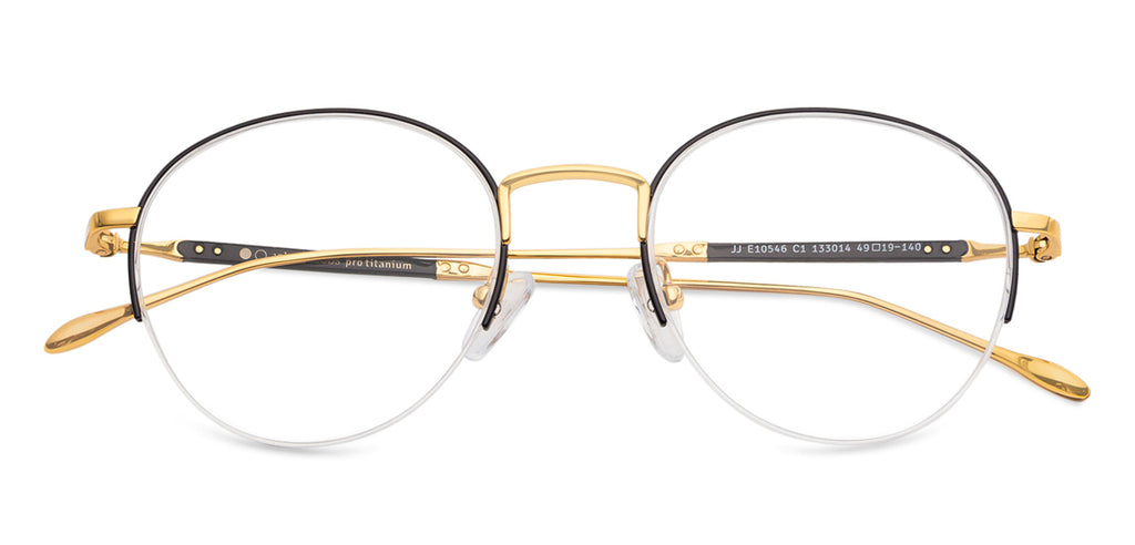 Half Rim Eyeglasses-Frame Round--EG Half Rim Eyeglasses-Frame Round--EG