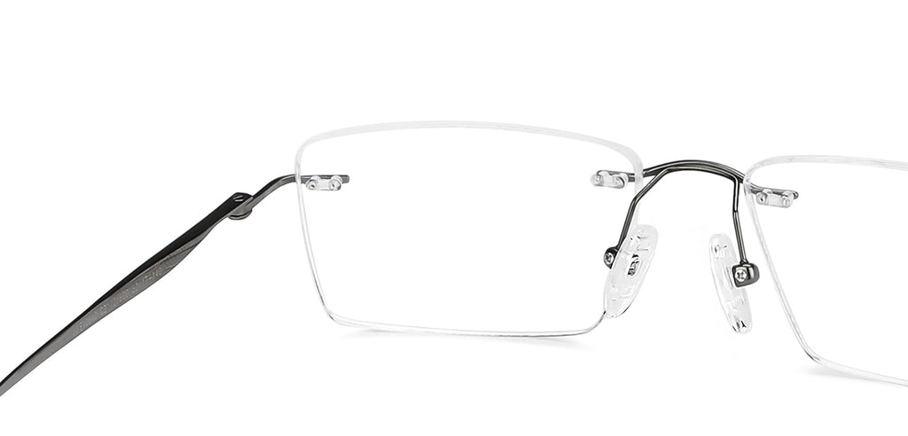 Rimless Eyeglasses-Frame Rectangle--EG Rimless Eyeglasses-Frame Rectangle--EG