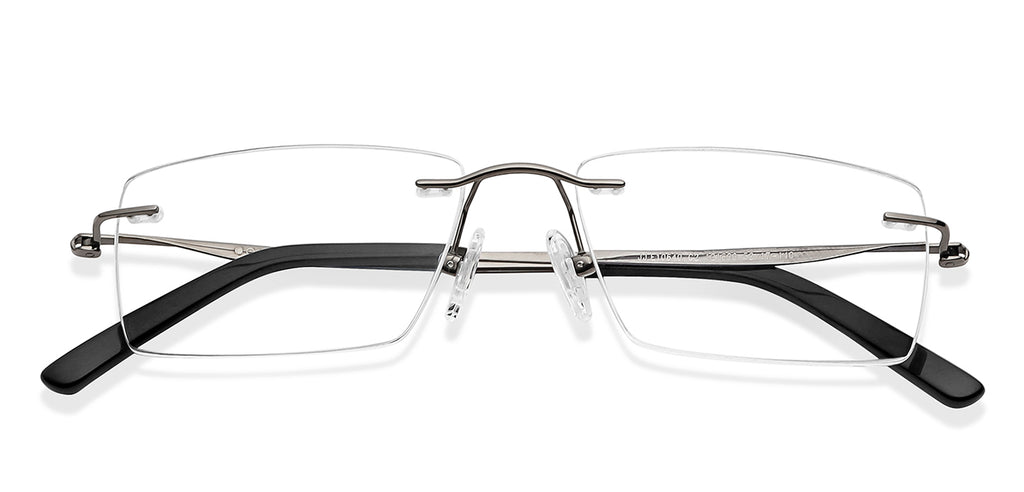 Rimless Eyeglasses-Frame Rectangle--EG Rimless Eyeglasses-Frame Rectangle--EG