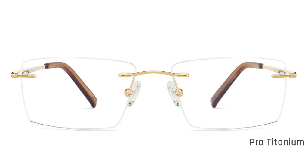 Rimless Eyeglasses-Frame Rectangle--EG Rimless Eyeglasses-Frame Rectangle--EG
