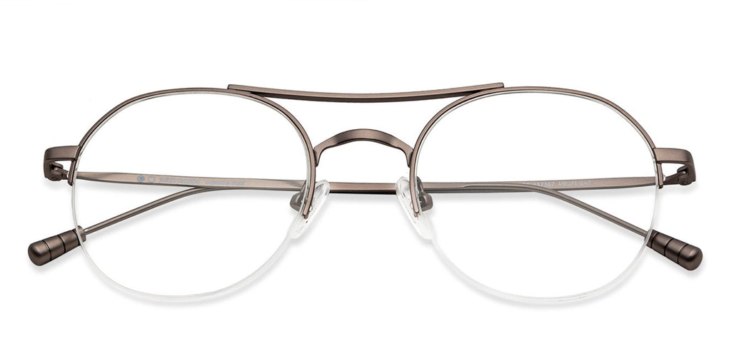 Half Rim Eyeglasses-Frame Round--EG Half Rim Eyeglasses-Frame Round--EG