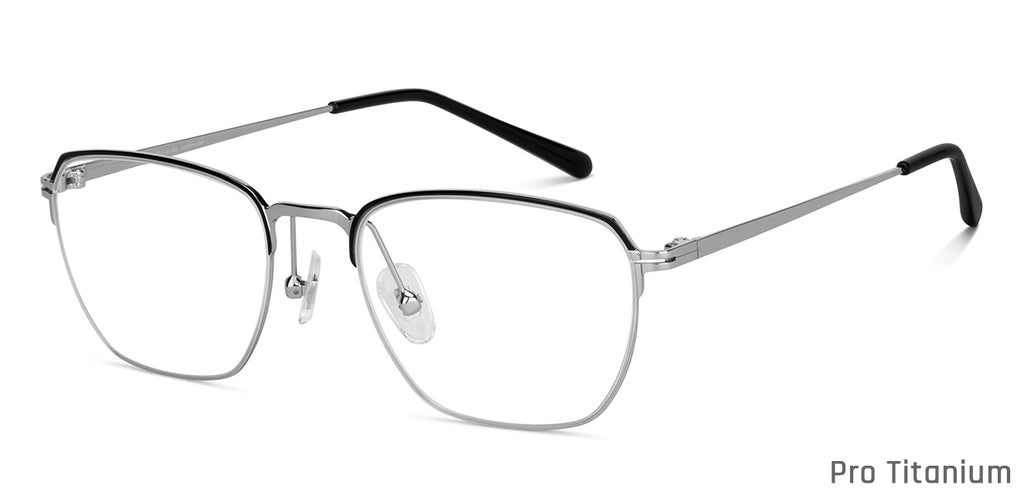 Half Rim Eyeglasses-Frame Rectangle--EG Half Rim Eyeglasses-Frame Rectangle--EG