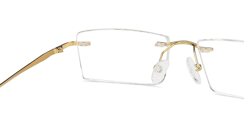 Rimless Eyeglasses-Frame Rectangle--EG Rimless Eyeglasses-Frame Rectangle--EG