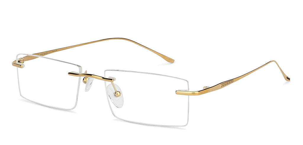 Rimless Eyeglasses-Frame Rectangle--EG Rimless Eyeglasses-Frame Rectangle--EG