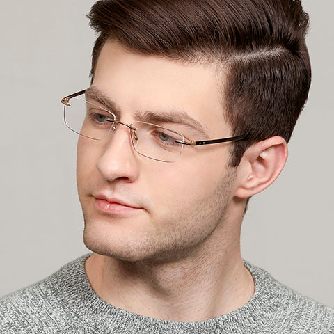 Rimless Eyeglasses-Frame Rectangle--EG Rimless Eyeglasses-Frame Rectangle--EG