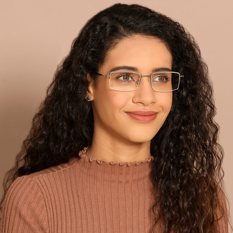 Half Rim Eyeglasses-Frame Rectangle--EG Half Rim Eyeglasses-Frame Rectangle--EG