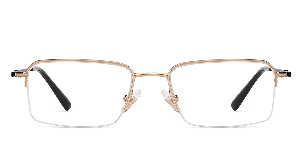 Half Rim Eyeglasses-Frame Rectangle--EG Half Rim Eyeglasses-Frame Rectangle--EG