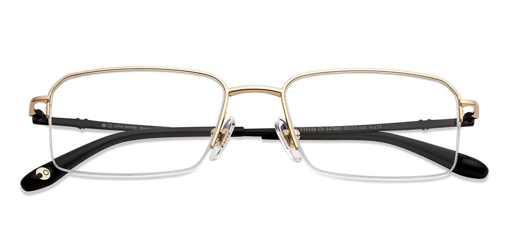 Half Rim Eyeglasses-Frame Rectangle--EG Half Rim Eyeglasses-Frame Rectangle--EG