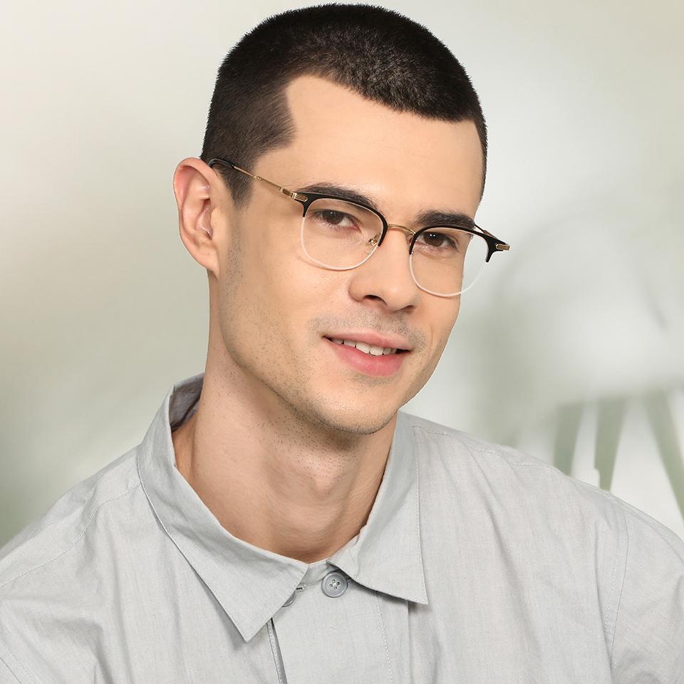 Half Rim Eyeglasses-Frame Clubmaster--EG Half Rim Eyeglasses-Frame Clubmaster--EG