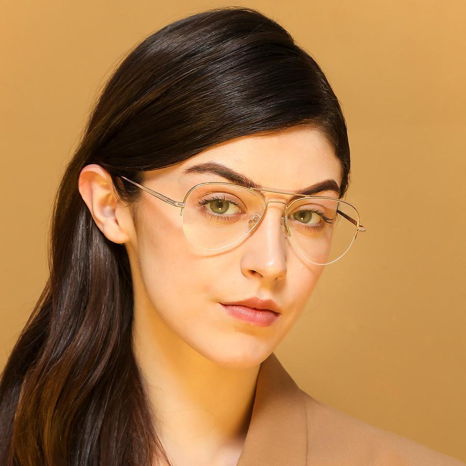 Half Rim Eyeglasses-Frame Aviator--EG Half Rim Eyeglasses-Frame Aviator--EG
