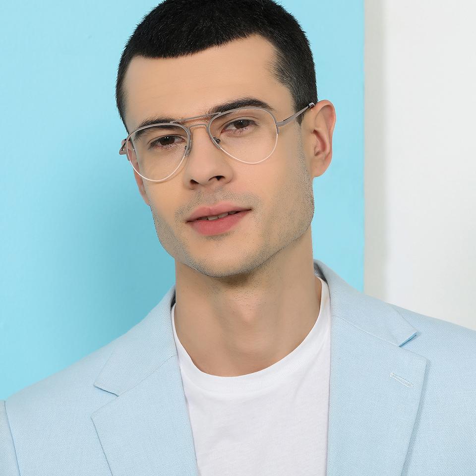 Half Rim Eyeglasses-Frame Aviator--EG Half Rim Eyeglasses-Frame Aviator--EG