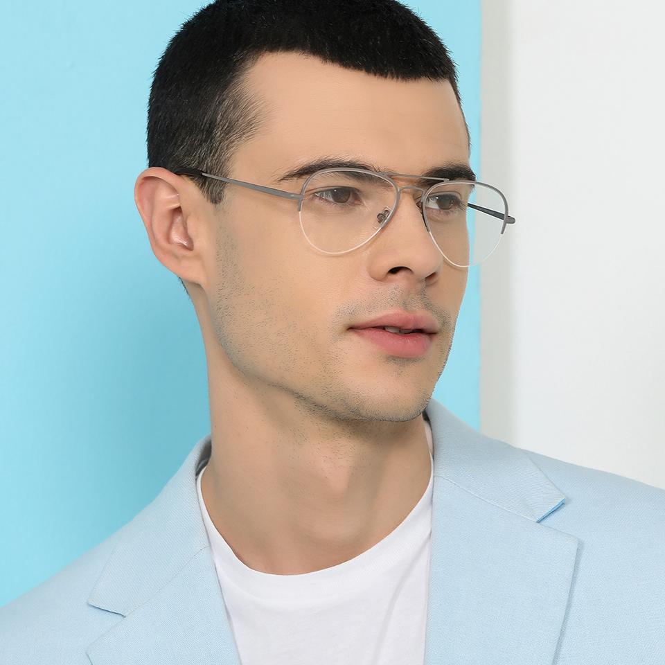 Half Rim Eyeglasses-Frame Aviator--EG Half Rim Eyeglasses-Frame Aviator--EG