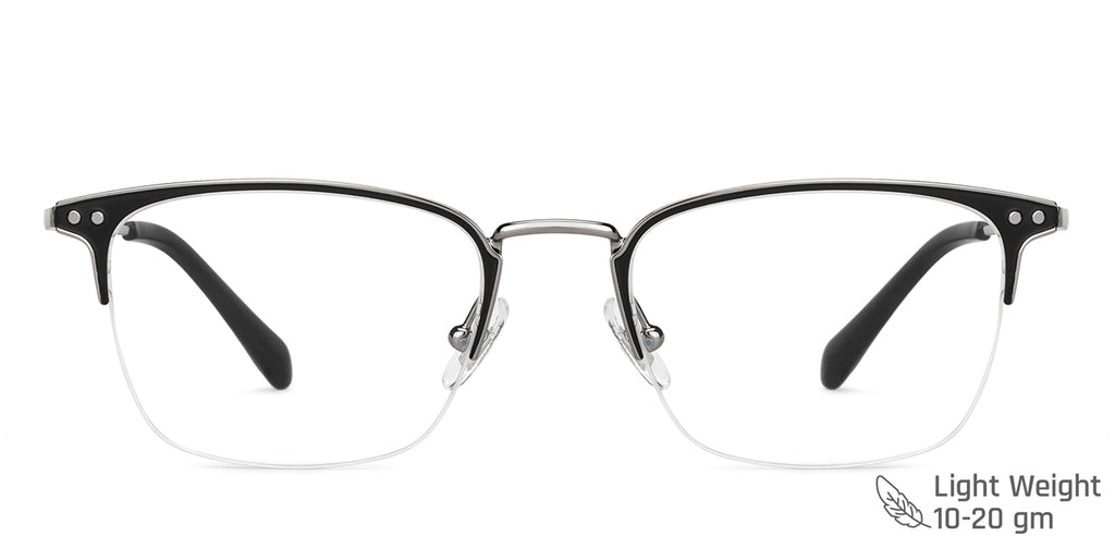 Half Rim Eyeglasses-Frame Wayfarer--EG Half Rim Eyeglasses-Frame Wayfarer--EG