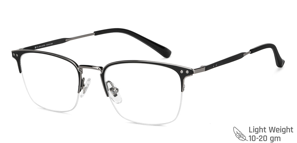 Half Rim Eyeglasses-Frame Wayfarer--EG Half Rim Eyeglasses-Frame Wayfarer--EG