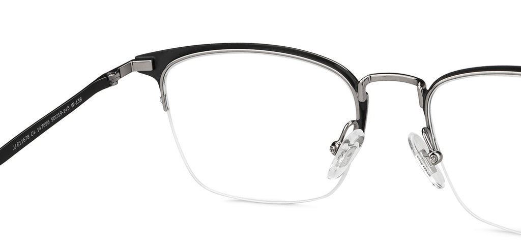 Half Rim Eyeglasses-Frame Wayfarer--EG Half Rim Eyeglasses-Frame Wayfarer--EG