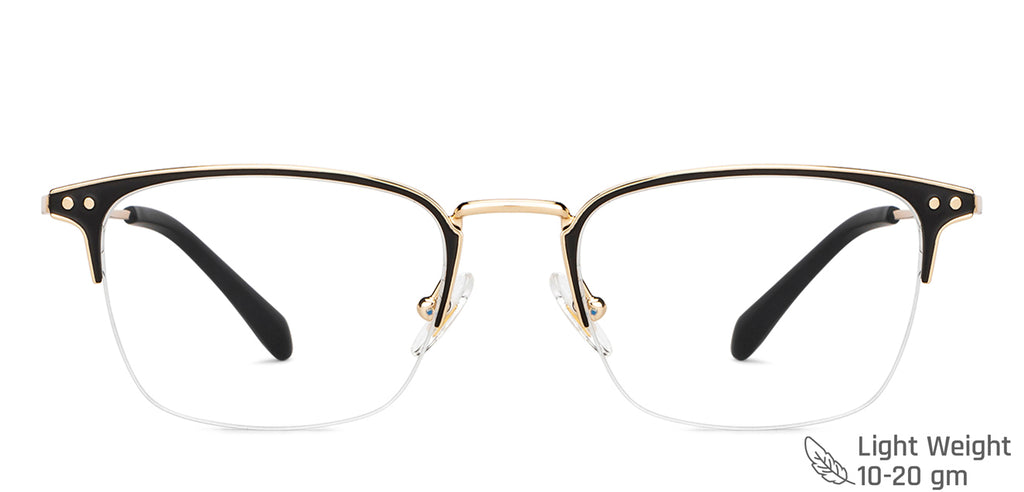 Half Rim Eyeglasses-Frame Wayfarer--EG Half Rim Eyeglasses-Frame Wayfarer--EG