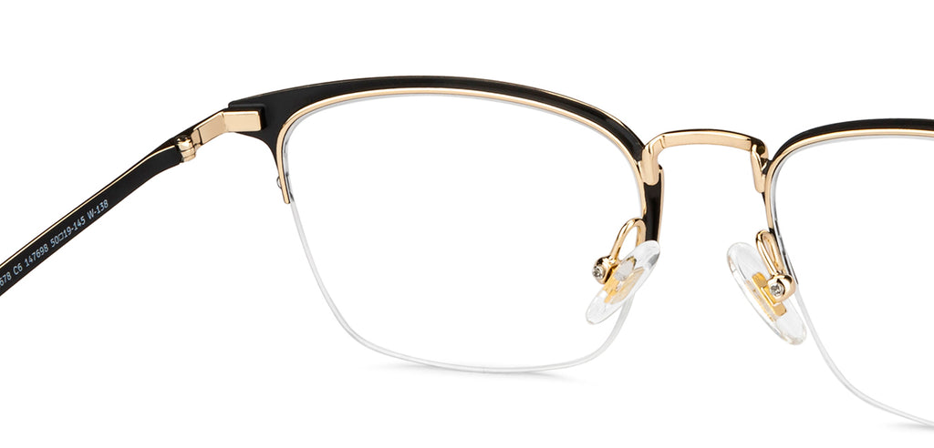 Half Rim Eyeglasses-Frame Wayfarer--EG Half Rim Eyeglasses-Frame Wayfarer--EG