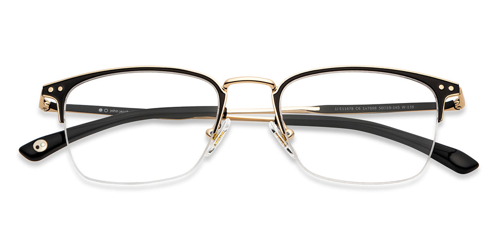 Half Rim Eyeglasses-Frame Wayfarer--EG Half Rim Eyeglasses-Frame Wayfarer--EG