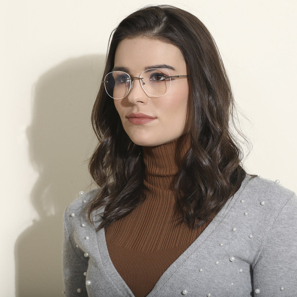 Rimless Eyeglasses-Frame Round--EG Rimless Eyeglasses-Frame Round--EG