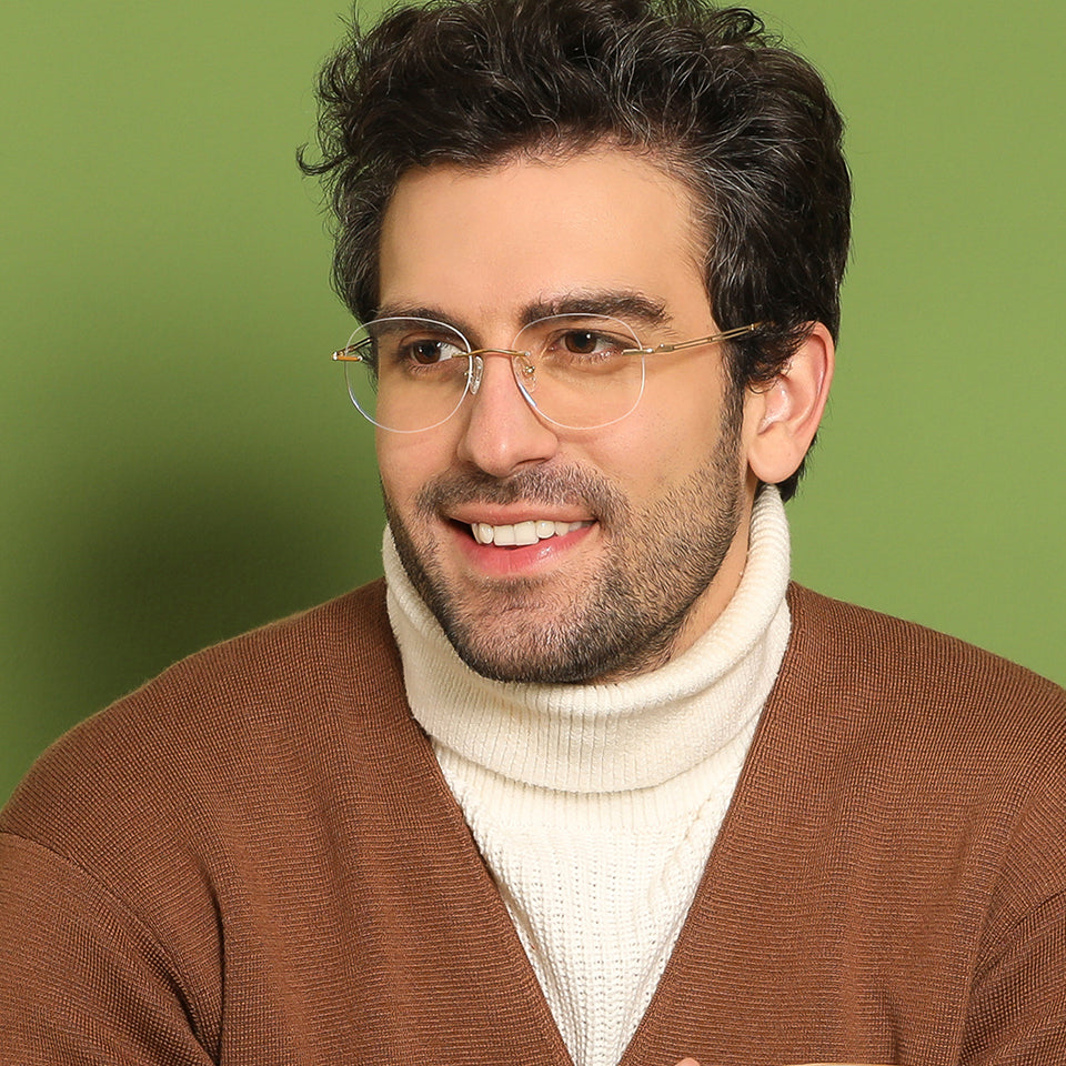 Rimless Eyeglasses-Frame Round--EG Rimless Eyeglasses-Frame Round--EG