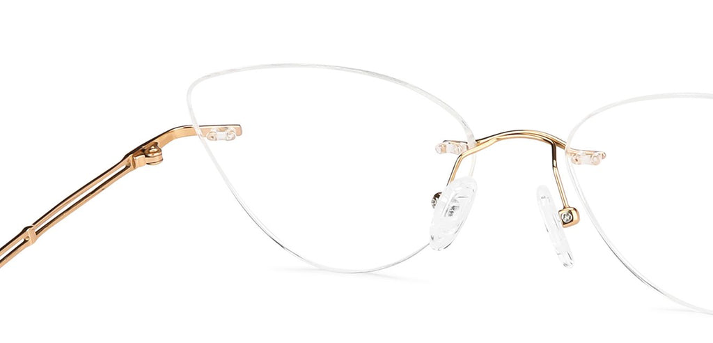 Rimless Eyeglasses-Frame Cat Eye--EG Rimless Eyeglasses-Frame Cat Eye--EG