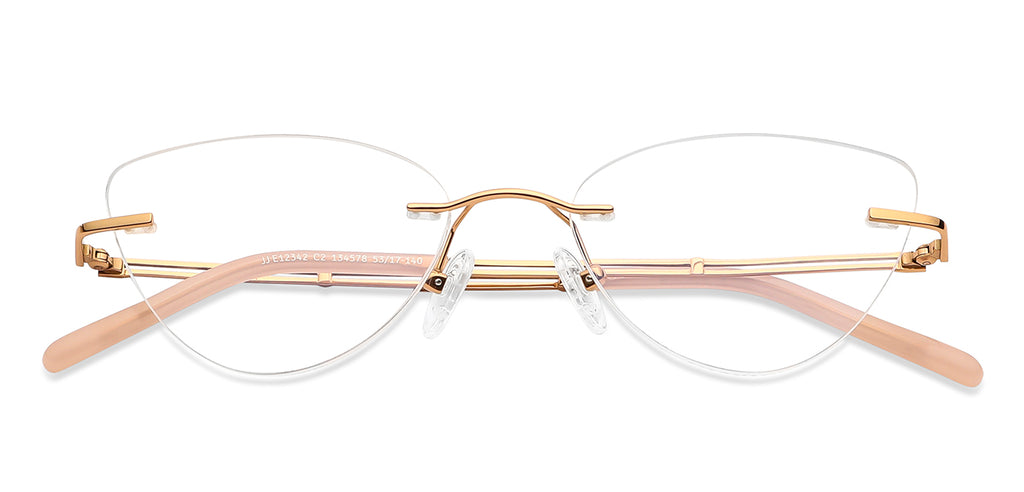 Rimless Eyeglasses-Frame Cat Eye--EG Rimless Eyeglasses-Frame Cat Eye--EG