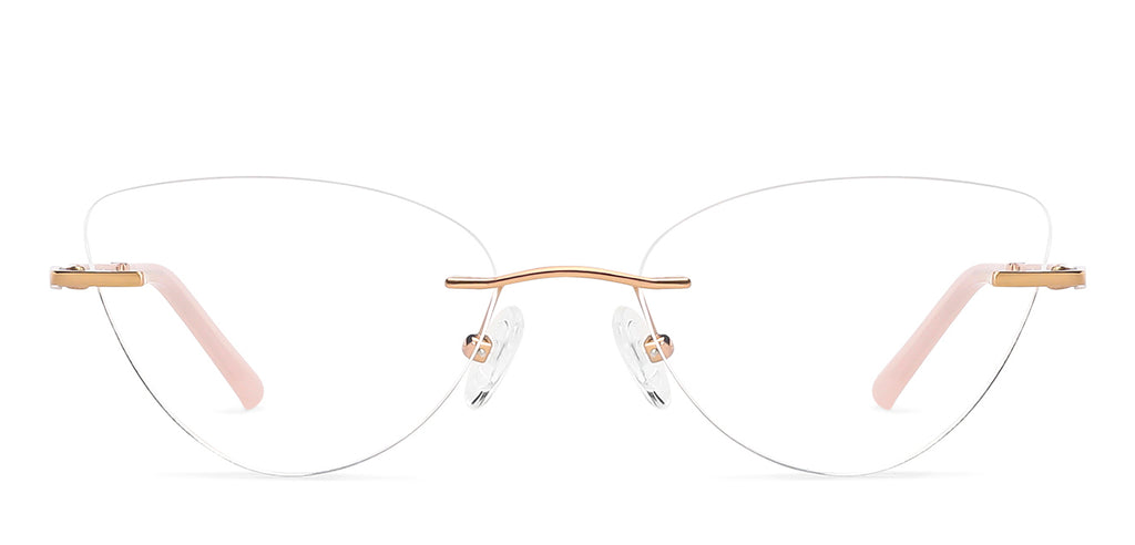 Rimless Eyeglasses-Frame Cat Eye--EG Rimless Eyeglasses-Frame Cat Eye--EG