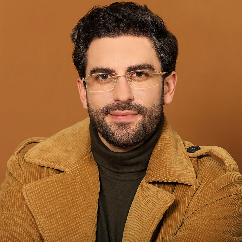 Rimless Eyeglasses-Frame Rectangle--EG Rimless Eyeglasses-Frame Rectangle--EG