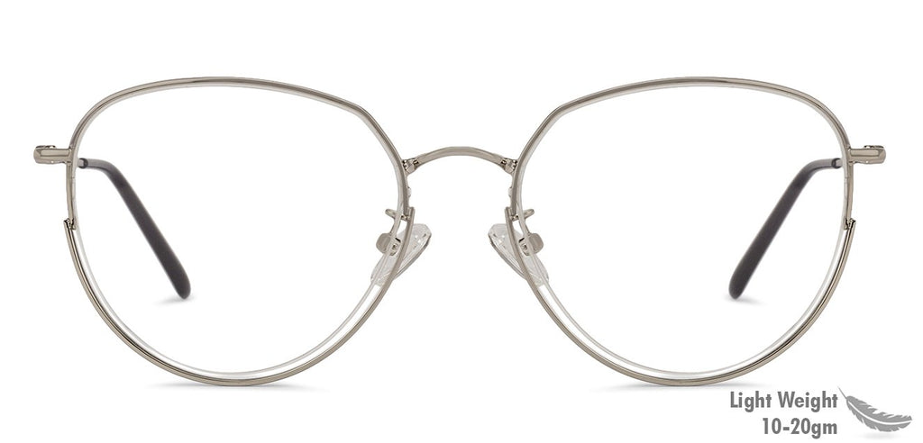 Half Rim Eyeglasses-Frame Round--EG Half Rim Eyeglasses-Frame Round--EG