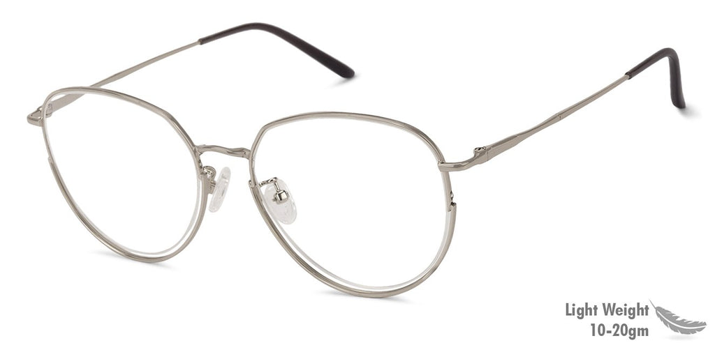 Half Rim Eyeglasses-Frame Round--EG Half Rim Eyeglasses-Frame Round--EG