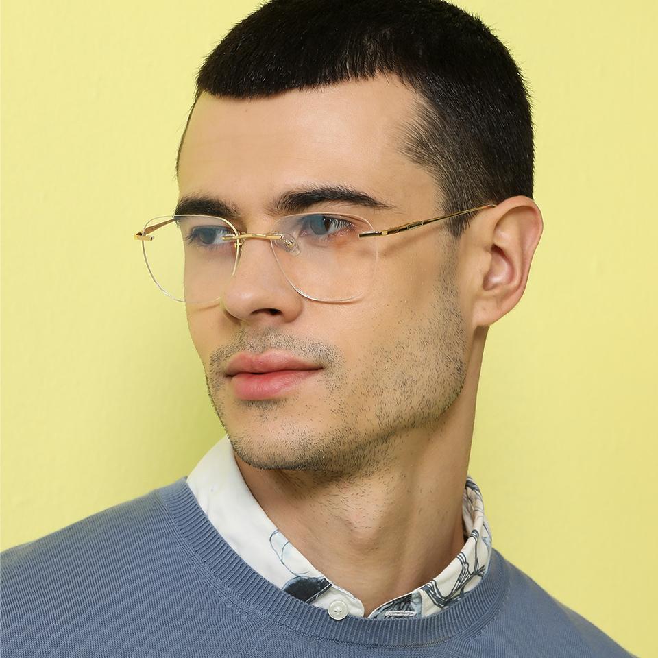 Rimless Eyeglasses-Frame Square--EG Rimless Eyeglasses-Frame Square--EG