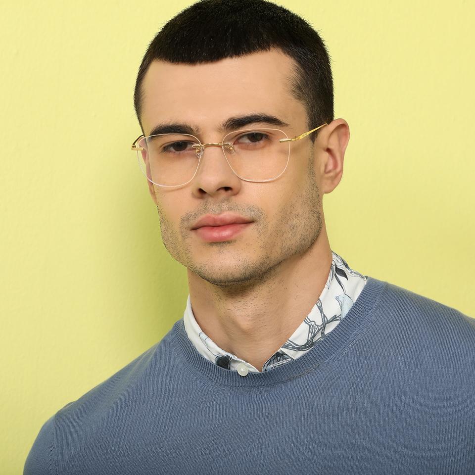 Rimless Eyeglasses-Frame Square--EG Rimless Eyeglasses-Frame Square--EG