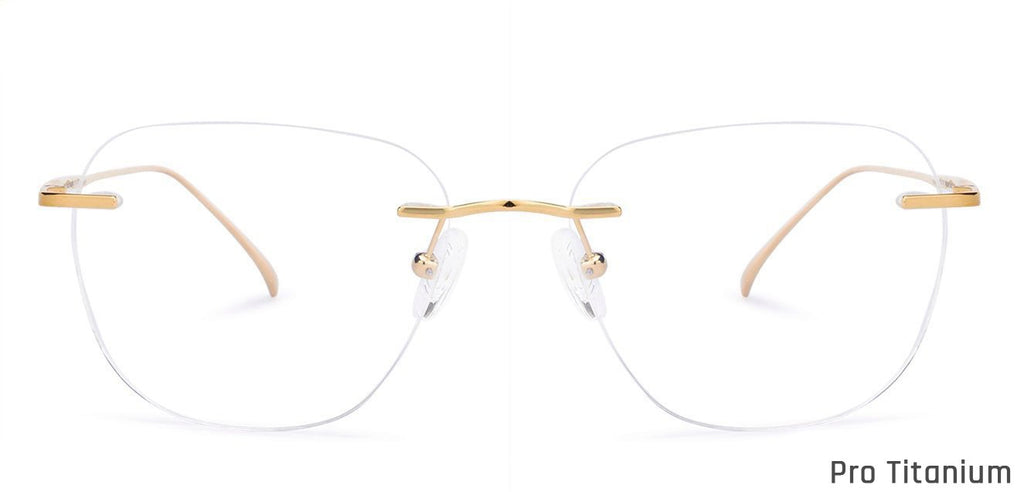 Rimless Eyeglasses-Frame Square--EG Rimless Eyeglasses-Frame Square--EG