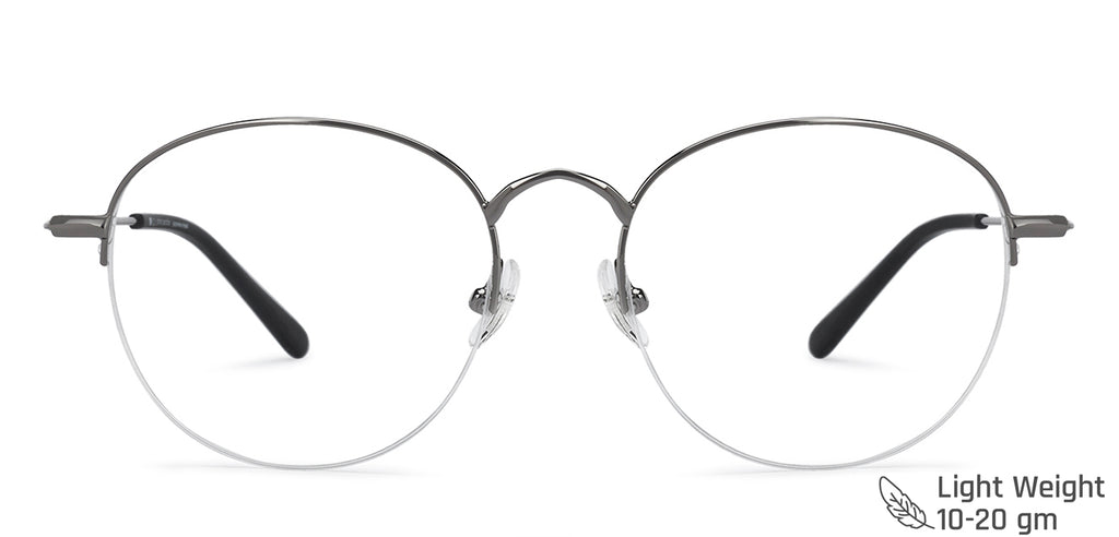 Half Rim Eyeglasses-Frame Round--EG Half Rim Eyeglasses-Frame Round--EG