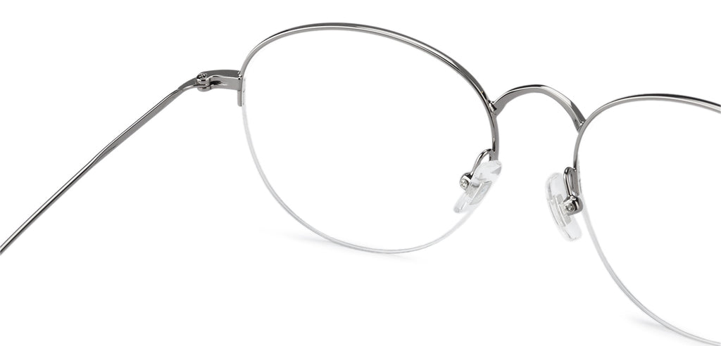 Half Rim Eyeglasses-Frame Round--EG Half Rim Eyeglasses-Frame Round--EG
