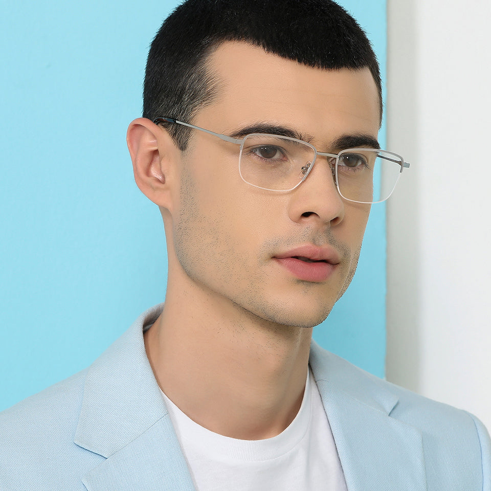 Half Rim Eyeglasses-Frame Rectangle--EG Half Rim Eyeglasses-Frame Rectangle--EG