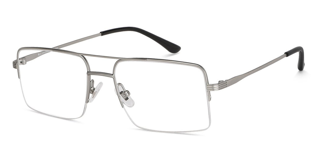 Half Rim Eyeglasses-Frame Square--EG Half Rim Eyeglasses-Frame Square--EG