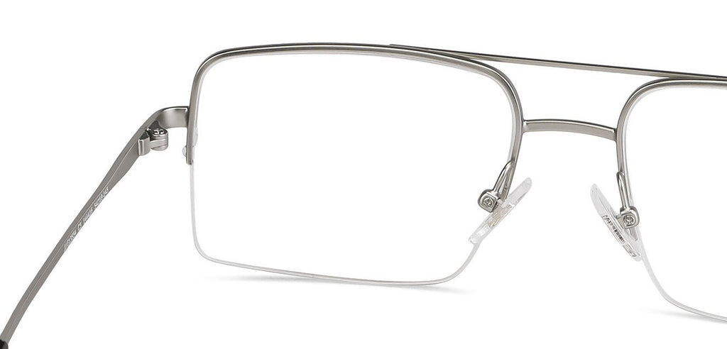 Half Rim Eyeglasses-Frame Square--EG Half Rim Eyeglasses-Frame Square--EG