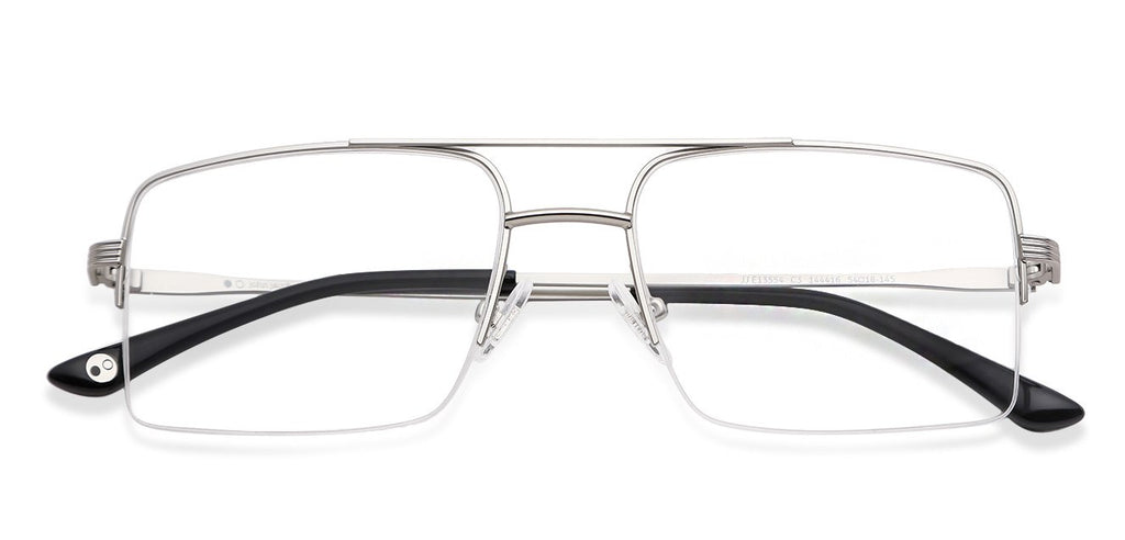 Half Rim Eyeglasses-Frame Square--EG Half Rim Eyeglasses-Frame Square--EG