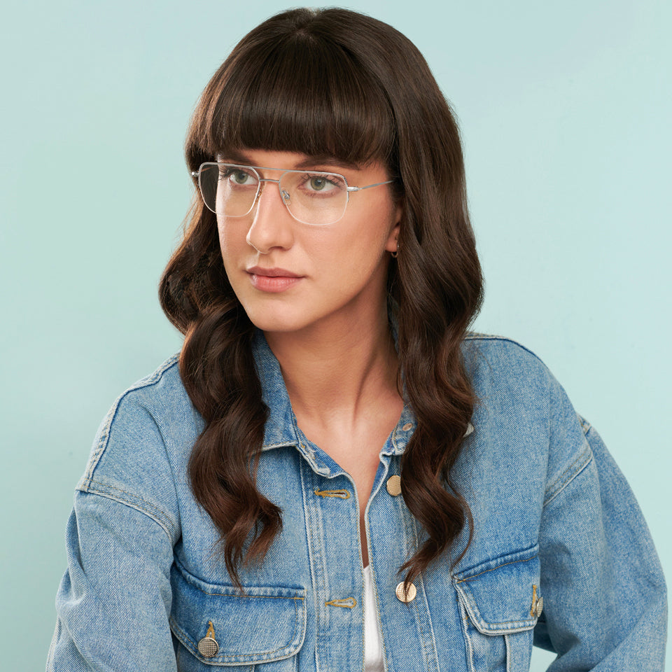 Half Rim Eyeglasses-Frame Square--EG Half Rim Eyeglasses-Frame Square--EG