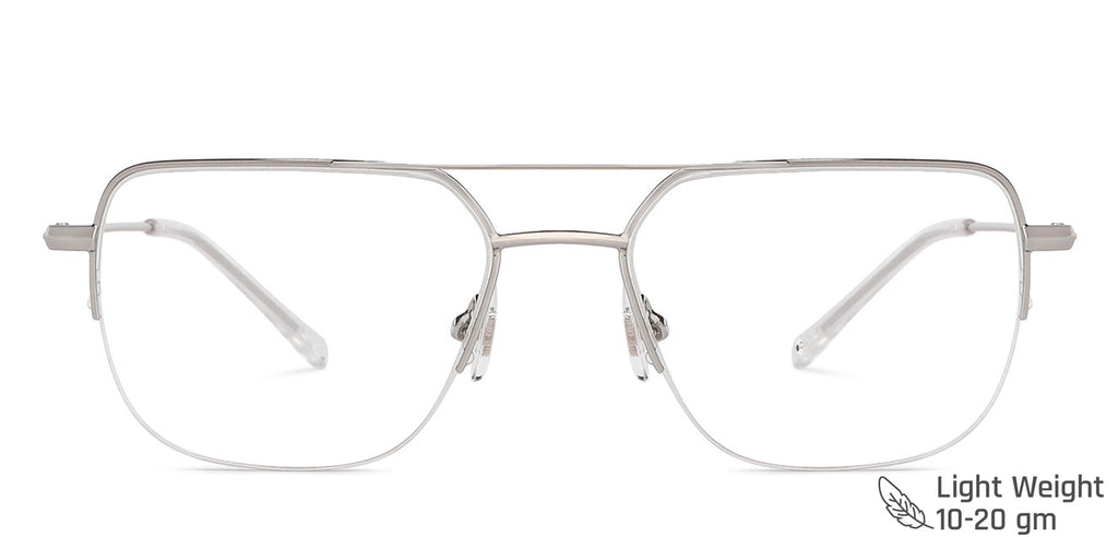 Half Rim Eyeglasses-Frame Square--EG Half Rim Eyeglasses-Frame Square--EG