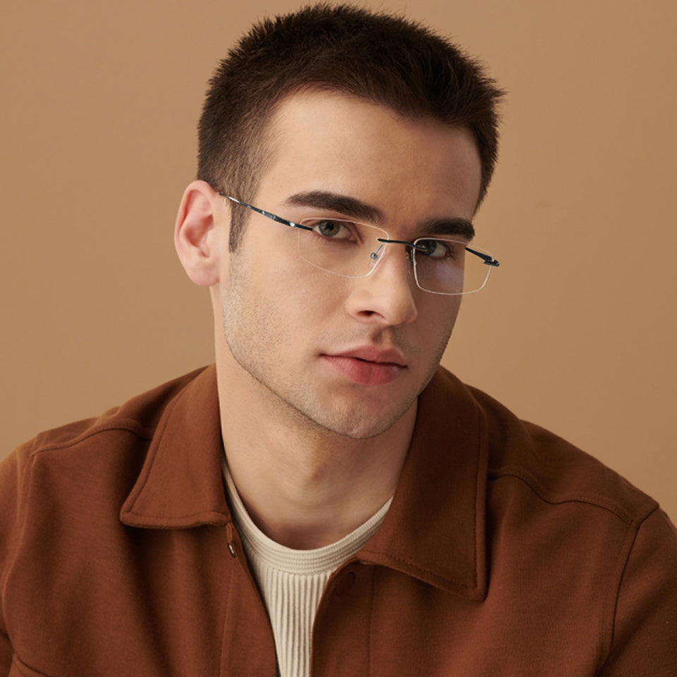 Rimless Eyeglasses-Frame Square--EG Rimless Eyeglasses-Frame Square--EG