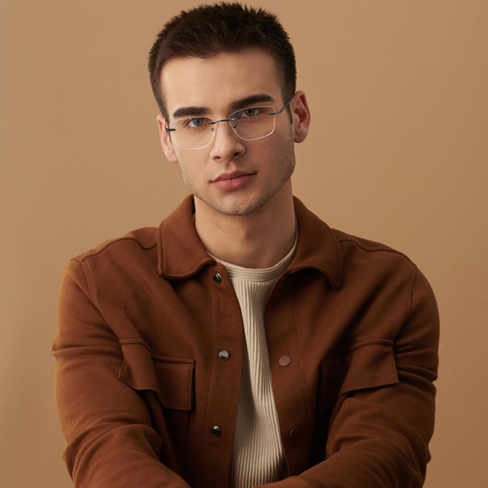 Rimless Eyeglasses-Frame Square--EG Rimless Eyeglasses-Frame Square--EG