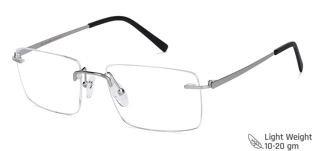Rimless Eyeglasses-Frame Rectangle--EG Rimless Eyeglasses-Frame Rectangle--EG