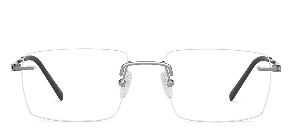 Rimless Eyeglasses-Frame Rectangle--EG Rimless Eyeglasses-Frame Rectangle--EG
