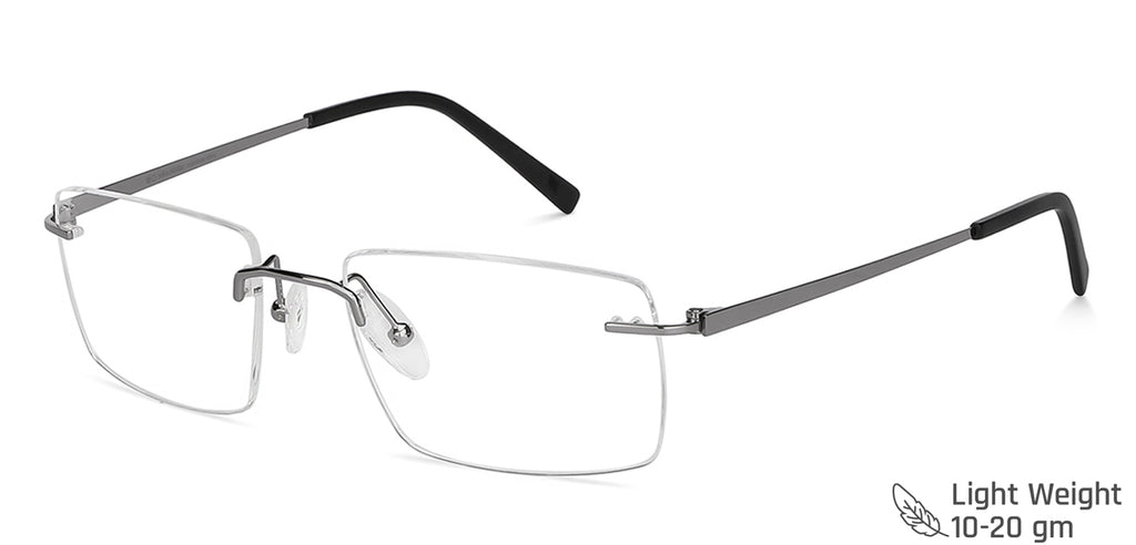 Rimless Eyeglasses-Frame Rectangle--EG Rimless Eyeglasses-Frame Rectangle--EG