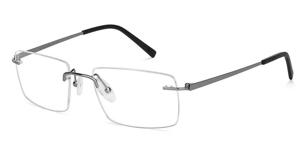 Rimless Eyeglasses-Frame Rectangle--EG Rimless Eyeglasses-Frame Rectangle--EG