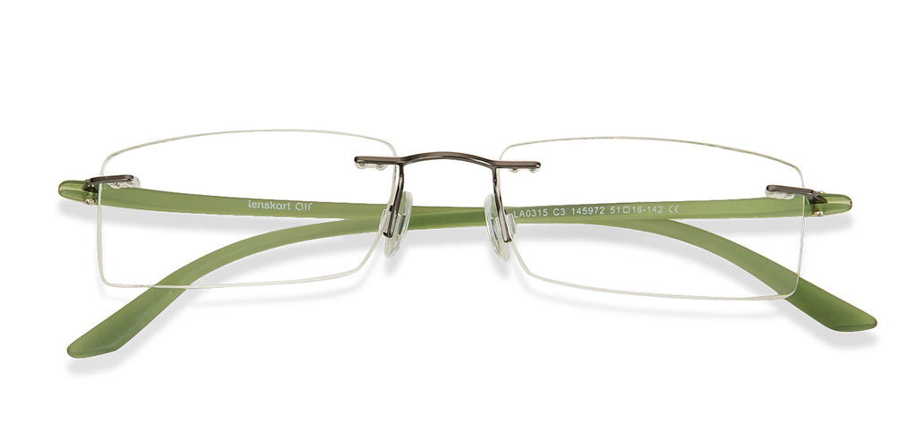 Rimless Eyeglasses-Frame Rectangle--EG Rimless Eyeglasses-Frame Rectangle--EG
