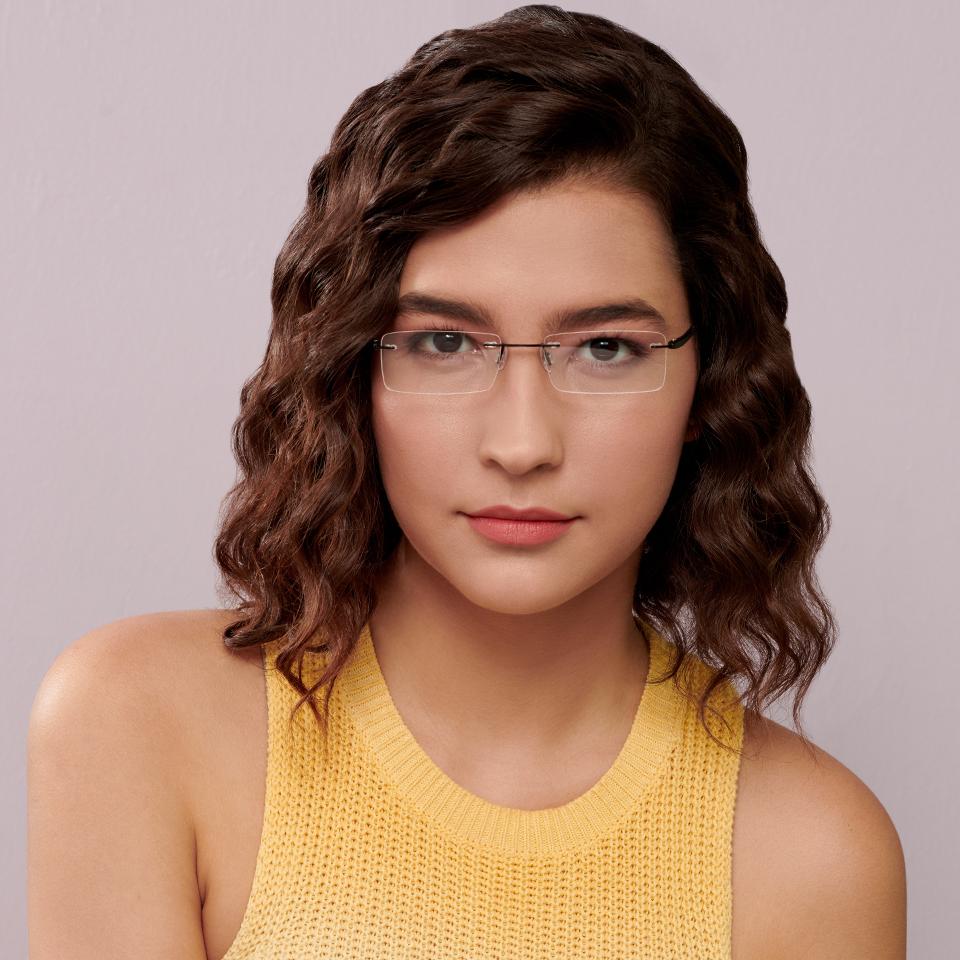 Rimless Eyeglasses-Frame Rectangle--EG Rimless Eyeglasses-Frame Rectangle--EG