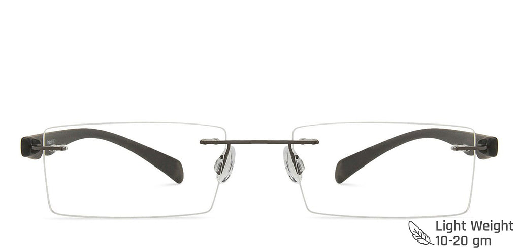 Rimless Eyeglasses-Frame Rectangle--EG Rimless Eyeglasses-Frame Rectangle--EG